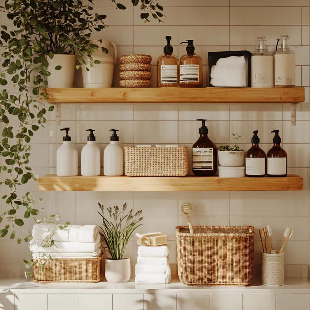 30 Bathroom Organizer Options for a Tidy Space 6 30 Opções de Organizador de Banheiro para um Ambiente Arrumado