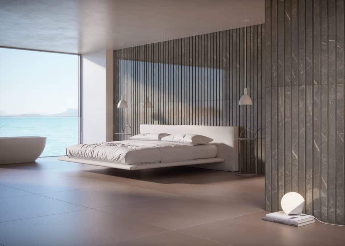 Textured Porcelain: Bringing Personality Within Reach 7 A linha traz porcelanato ripado que reproduz diferentes materiais, como mármore (Projeto: Portobello)