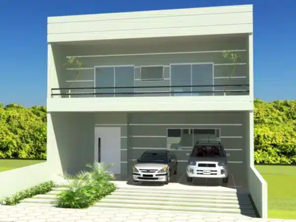 11 Inspiring Facade Designs for Duplex Homes 3 fachada de sobrado estreito contemporâneo