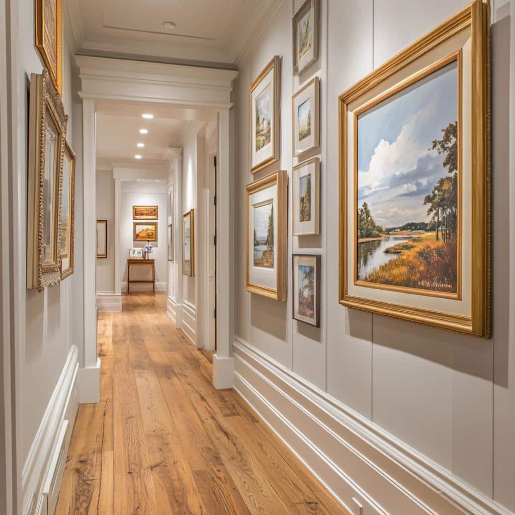 55 Elegant Corridor Frames to Enrich Your Home Decor 4 55 Fotos de Quadros para Corredor que Decoram Seu Lar com Elegância