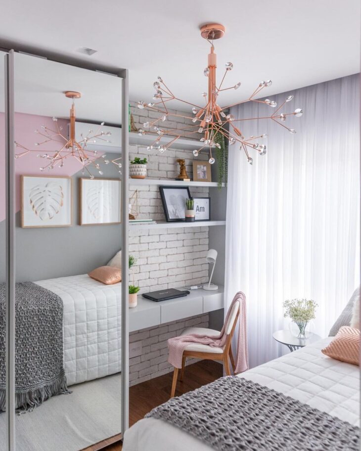 Foto de quarto cinza e rosa 2 - 2