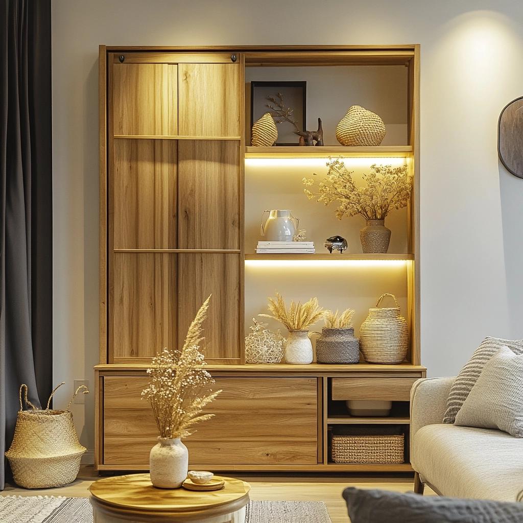 Wooden Racks: 75 Inspirations to Warm Up Your Decor 4 75 Inspirações de Racks de Madeira para Decorar sua Sala