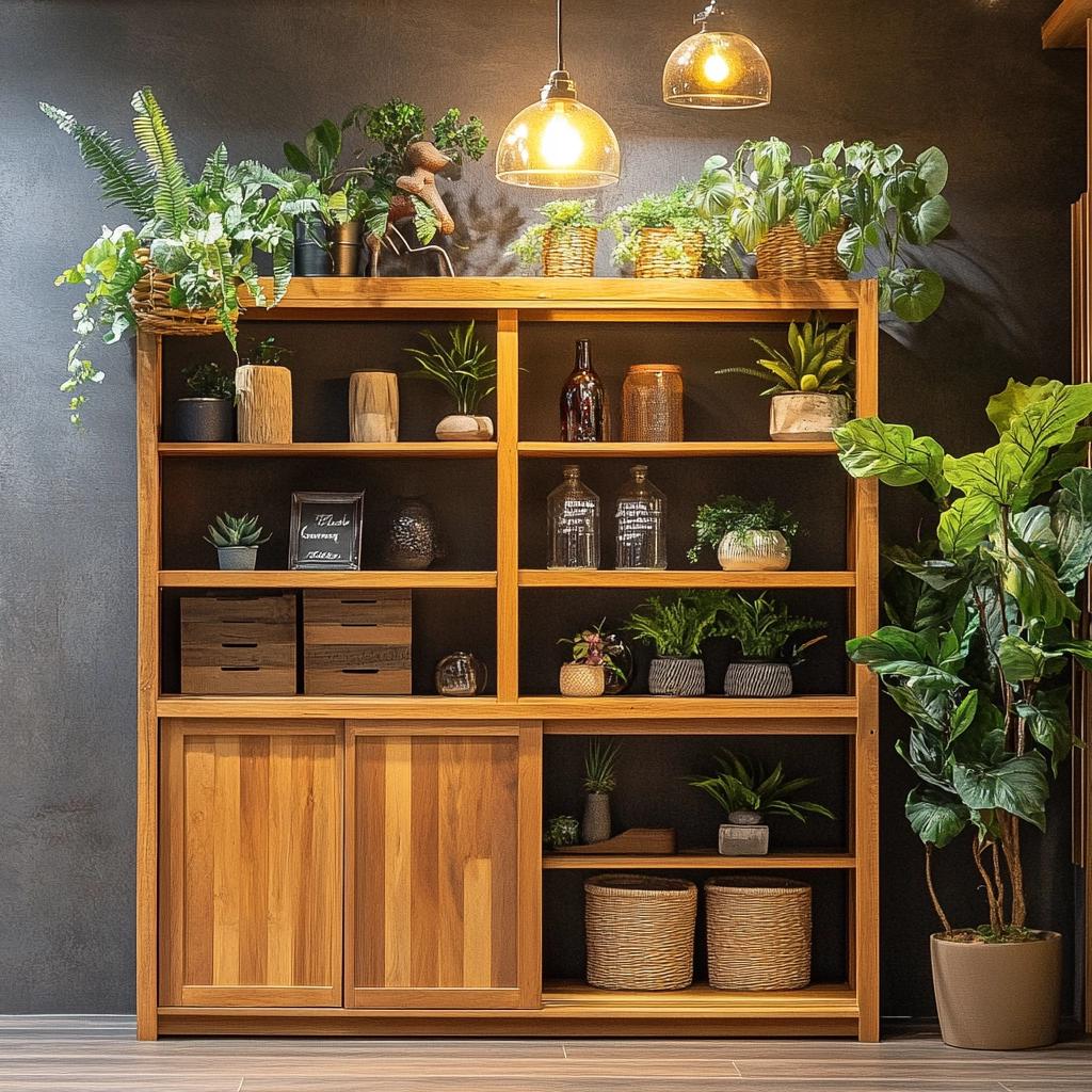 Wooden Racks: 75 Inspirations to Warm Up Your Decor 6 75 Inspirações de Racks de Madeira para Decorar sua Sala