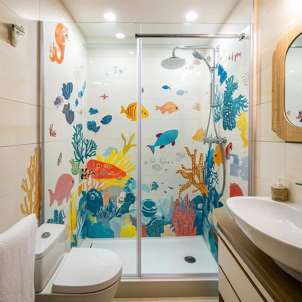 35 Modelos de Adesivos para Box de Banheiro que Vão Renovar o Ambiente
