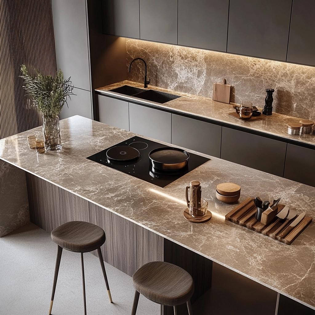 Bancada de Cozinha em Porcelanato: 6 opções de revestimento