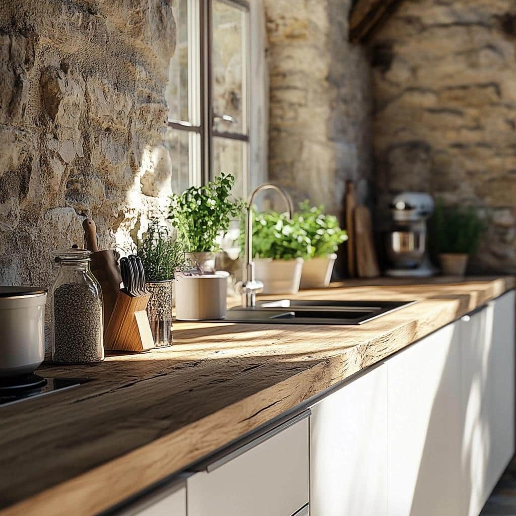 Wooden Countertops: Functionality and Style for Any Space 1 Bancadas de Madeira: Funcionalidade e Estilo para seu Ambiente
