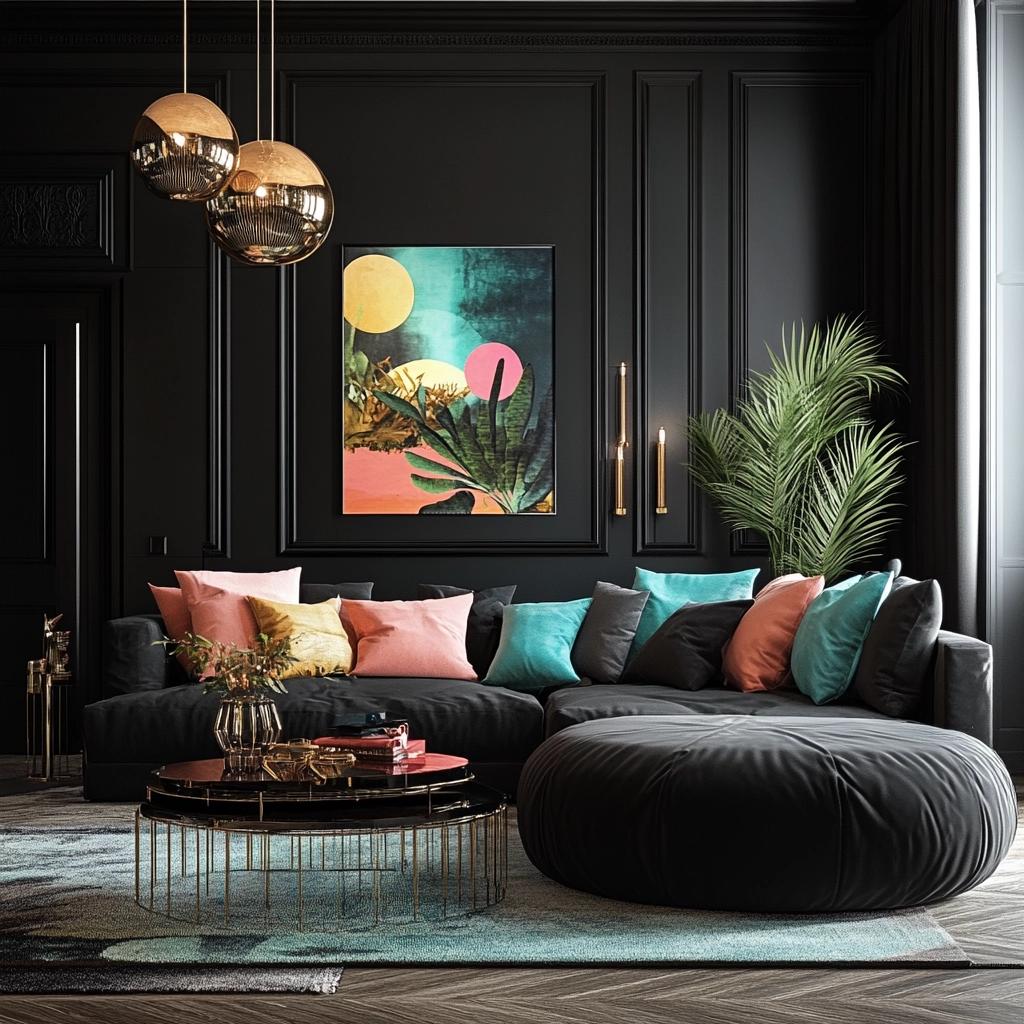 Cores que combinam com preto na decoração