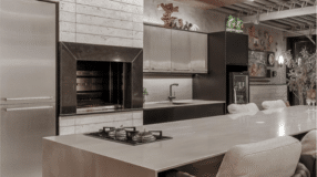 Cozinha com churrasqueira