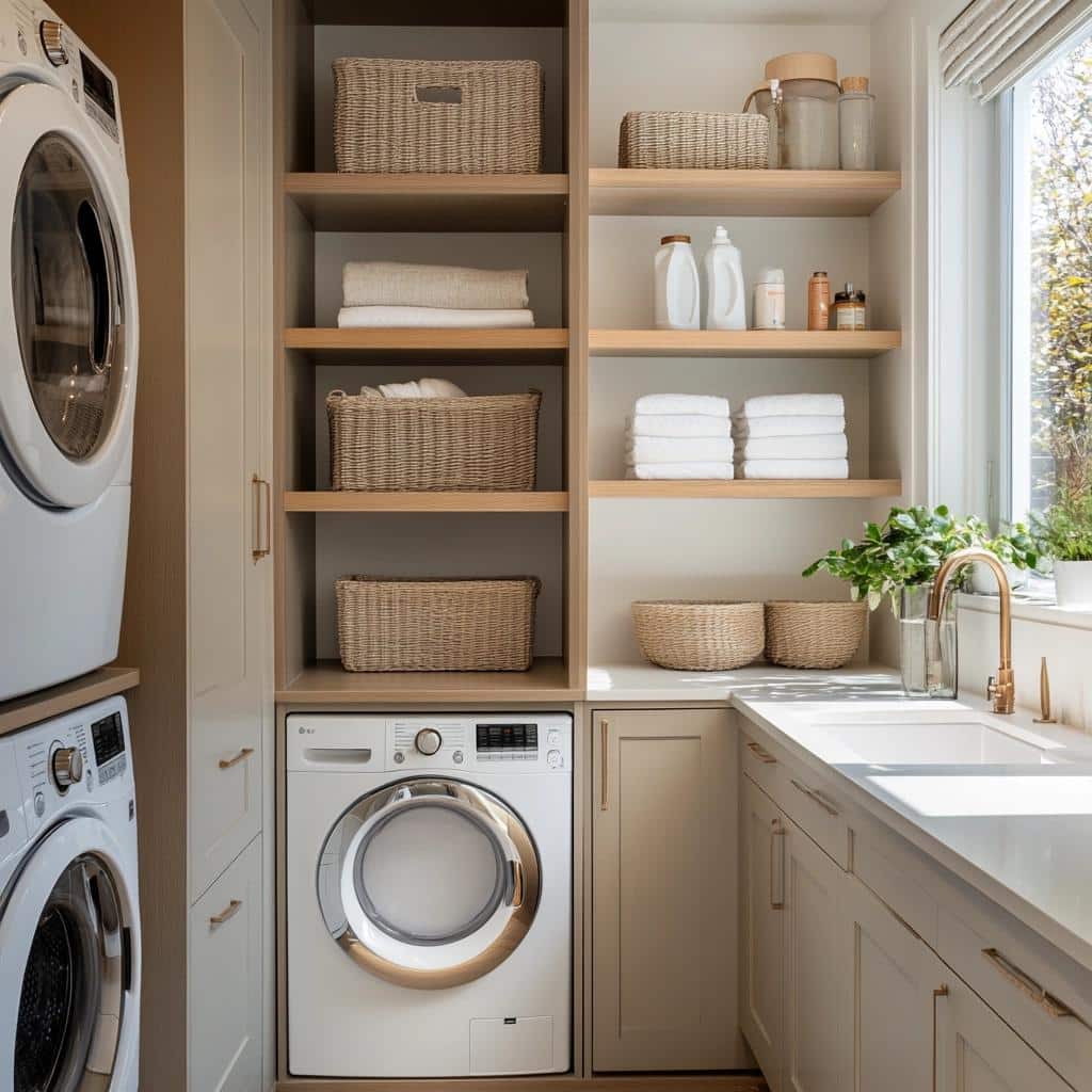 Small Laundry Room: 5 Tips for a Functional Space 1 Decoração de Lavanderias Pequenas: Dicas para um Ambiente Funcional