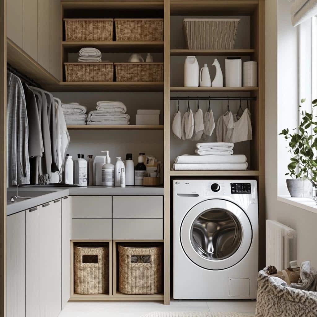 Small Laundry Room: 5 Tips for a Functional Space 6 Decoração de Lavanderias Pequenas: Dicas para um Ambiente Funcional