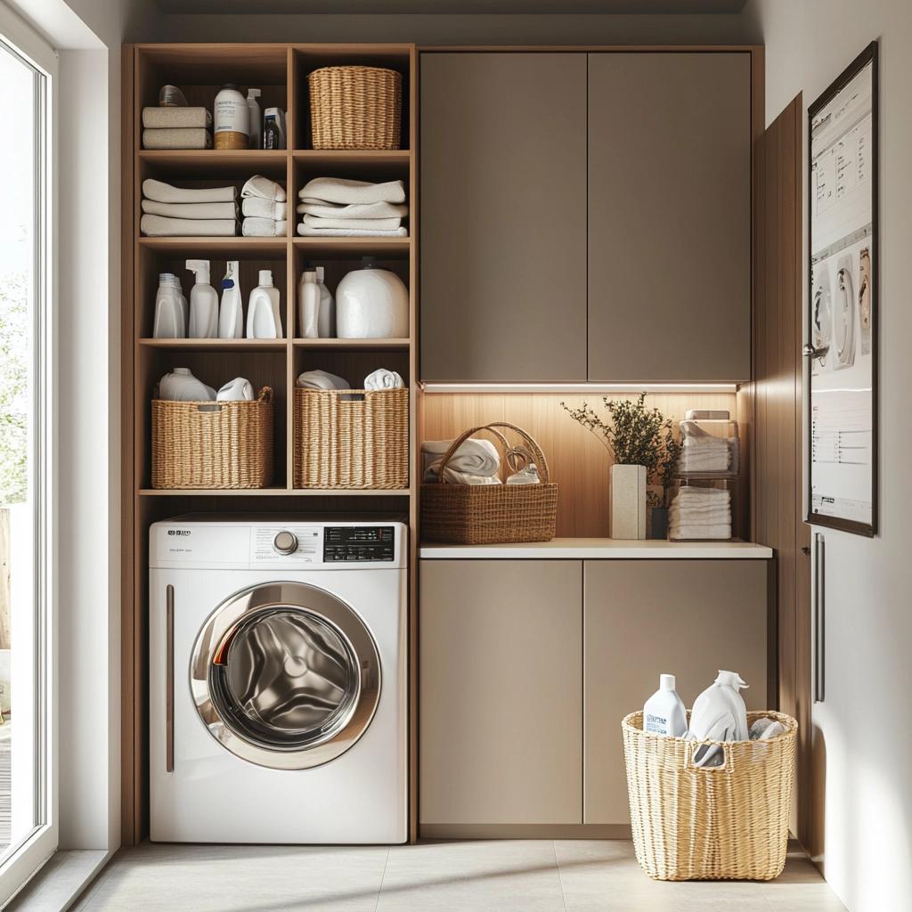 Small Laundry Room: 5 Tips for a Functional Space 8 Decoração de Lavanderias Pequenas: Dicas para um Ambiente Funcional