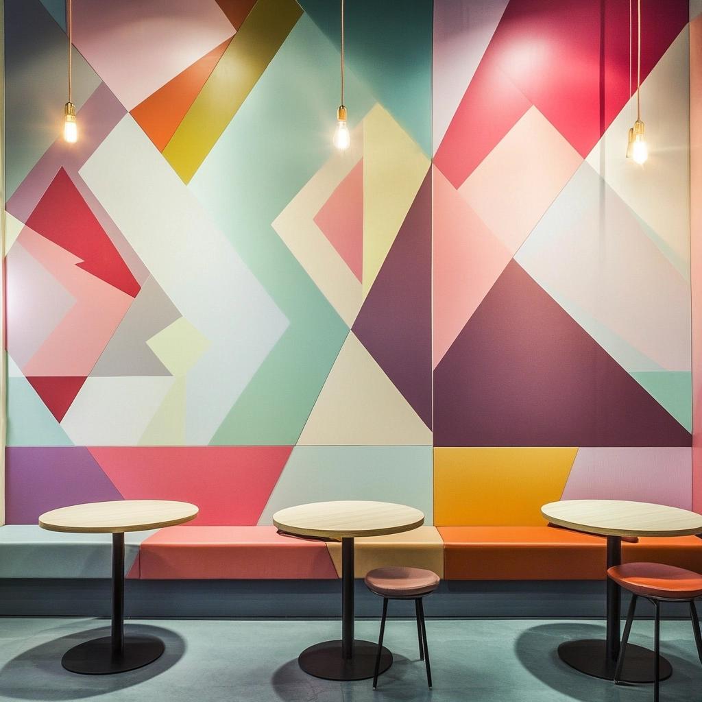 Geometric Walls: 70 Inspiring Ideas to Decorate Your Space 8 Parede Geométrica: 70 Ideias Inspiradoras para Decorar Seu Espaço