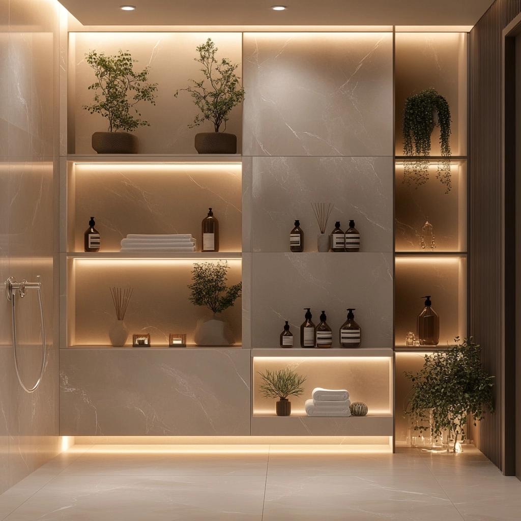 10 Ideias de Nicho de Porcelanato para Banheiro