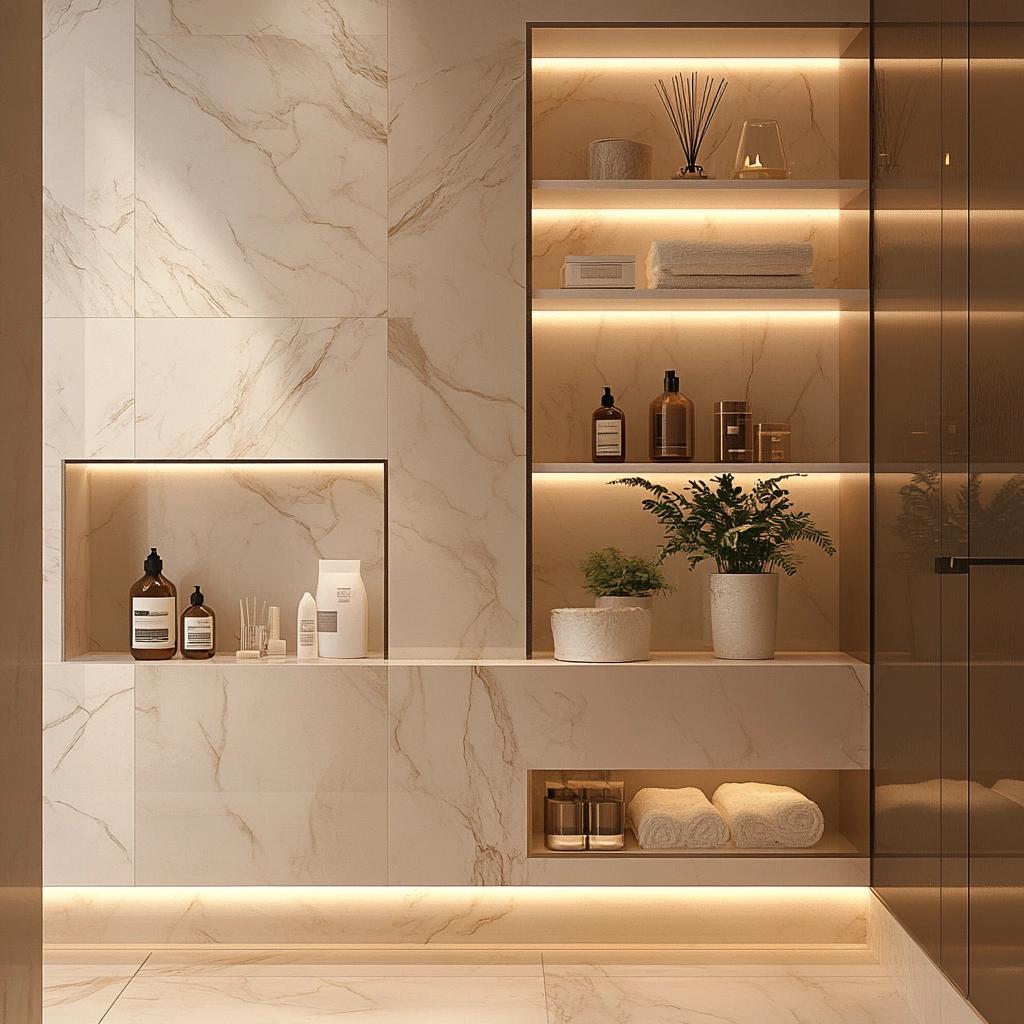 10 Ideias de Nicho de Porcelanato para Banheiro