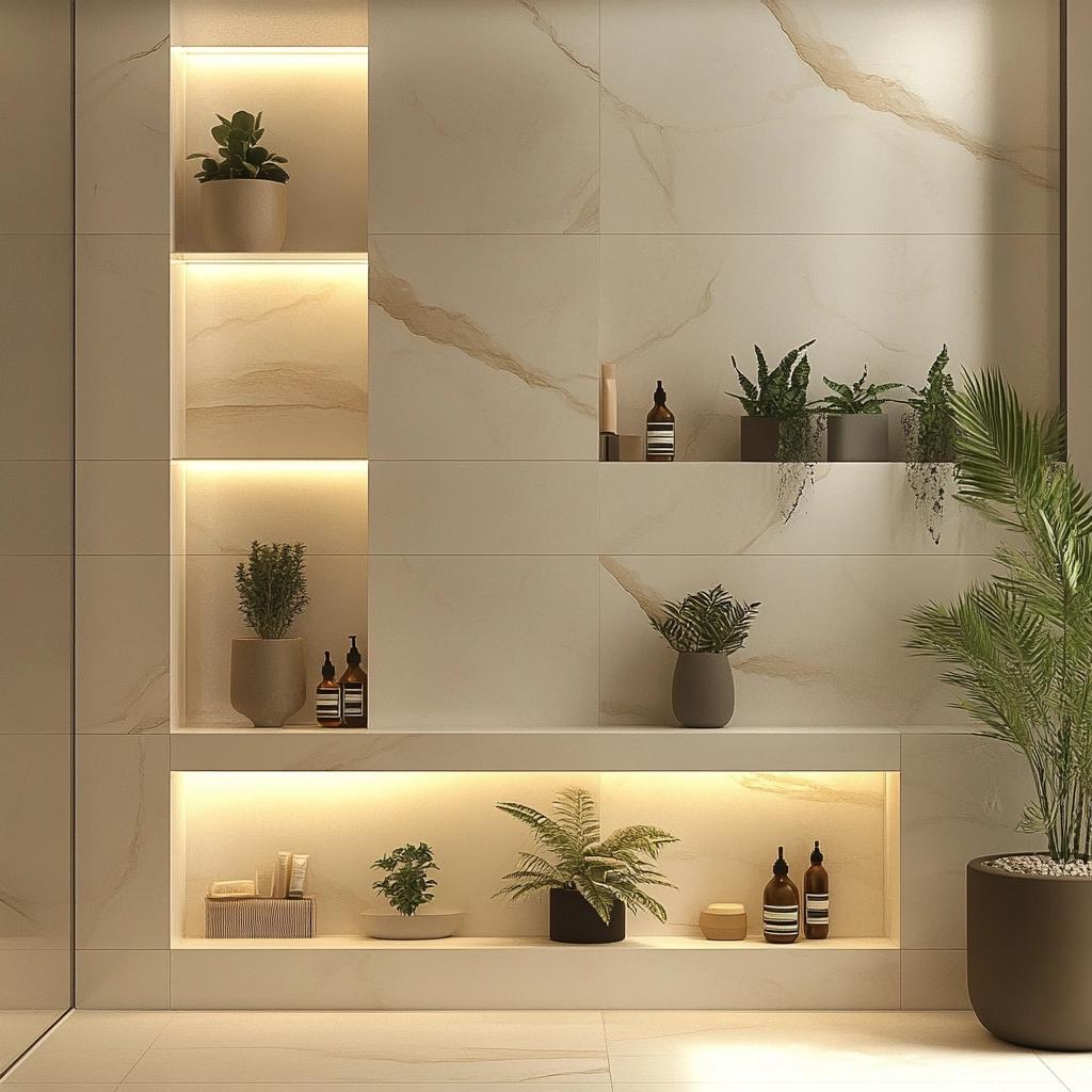 10 Ideias de Nicho de Porcelanato para Banheiro