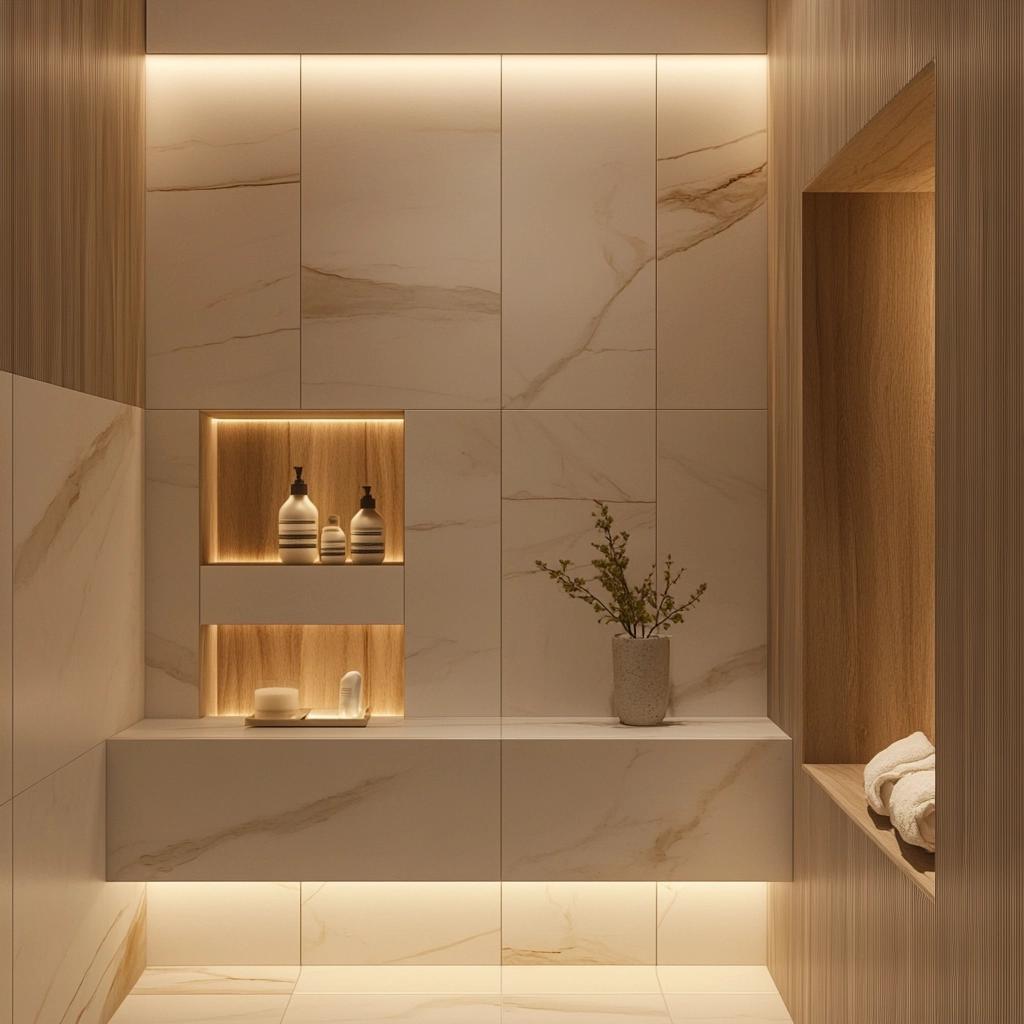 10 Ideias de Nicho de Porcelanato para Banheiro