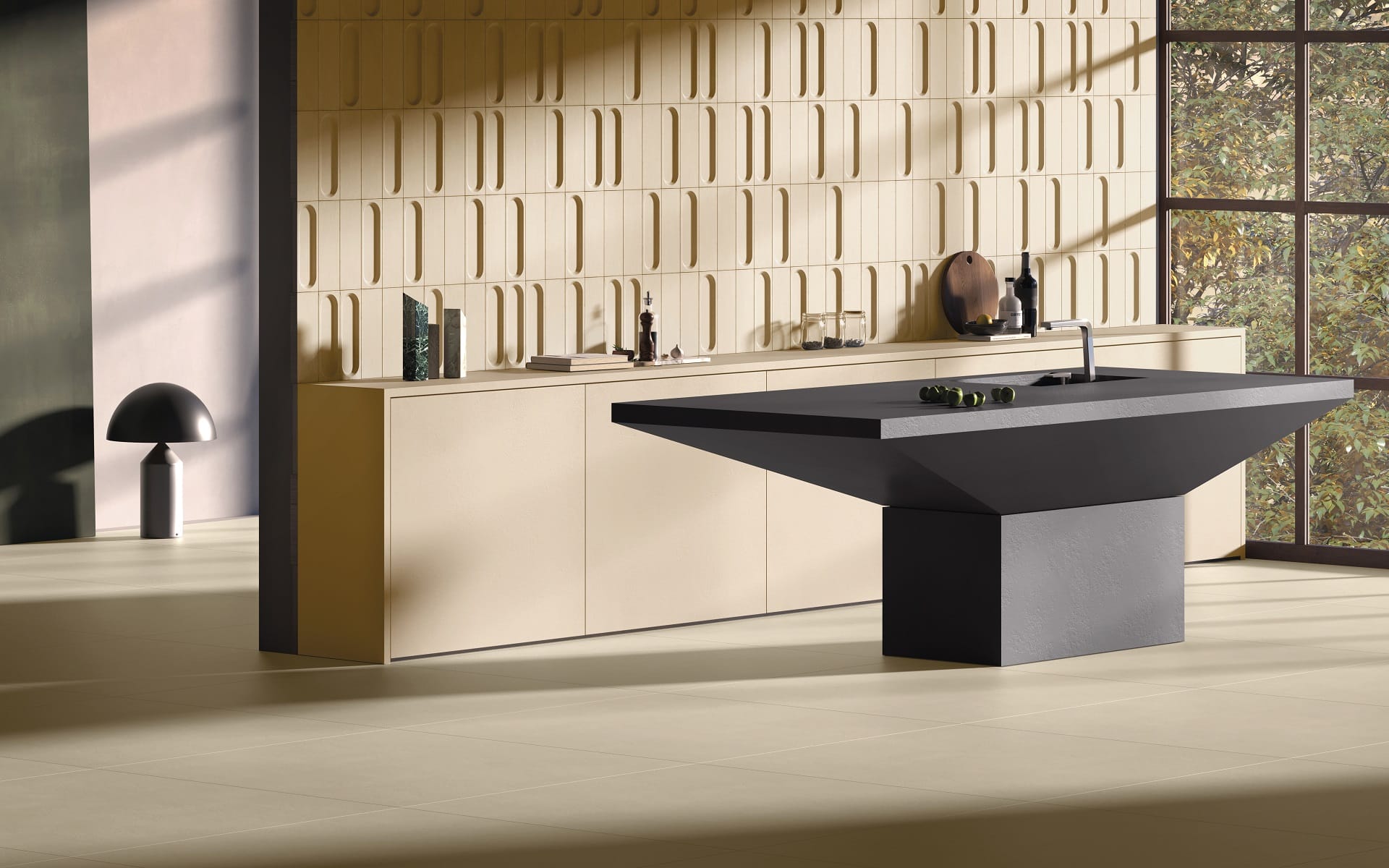 Textured Wall Coverings: Decoration to See and Feel 3 Revestimento com relevo: este produto é resistente e fácil de limpar, ideal para ambientes úmidos como cozinhas e banheiros.
