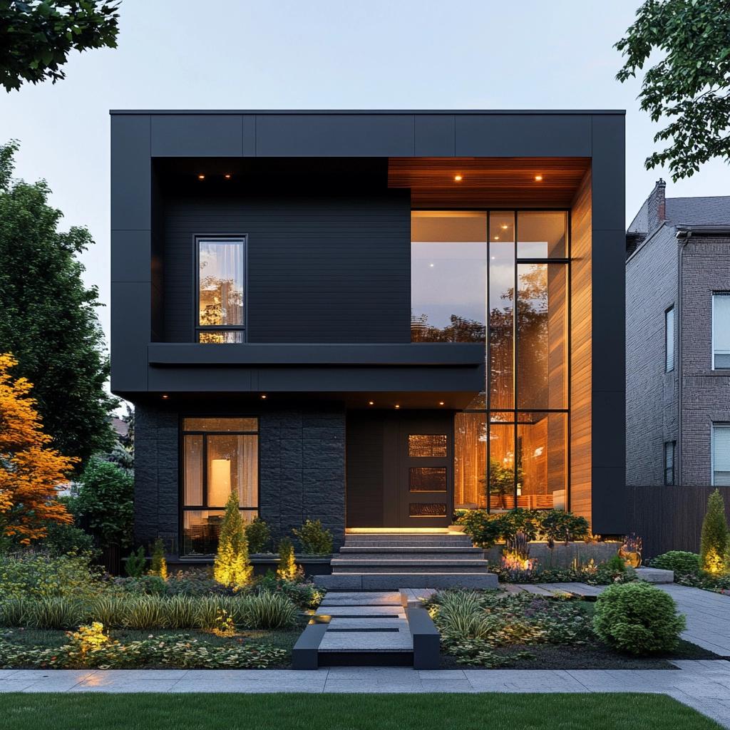 Transform Your Home with a Black Facade: Modern Style Secrets You Need to Know! 4 Casa com Fachada Preta: Estilo Moderno e Dicas Imperdíveis!