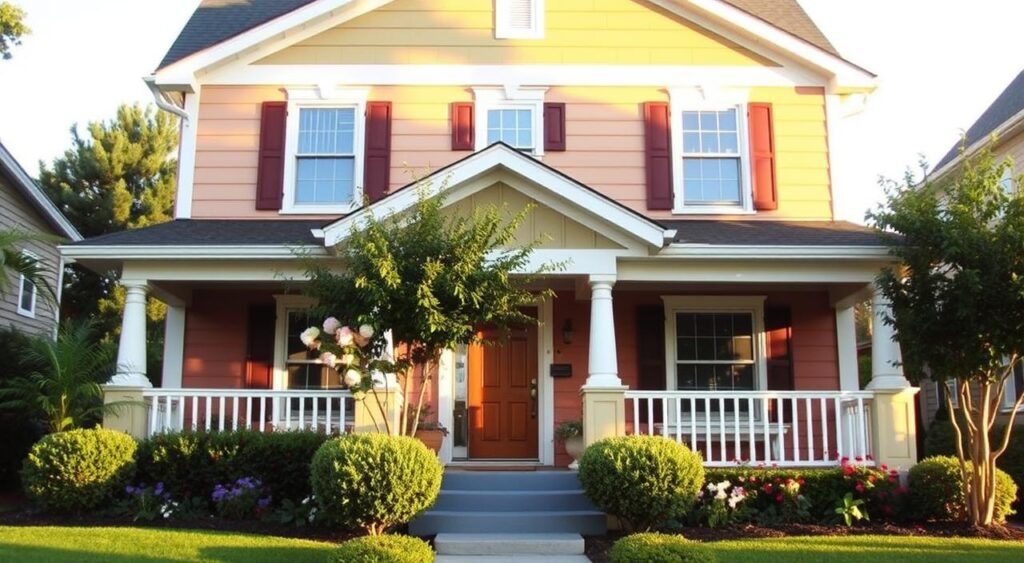 House Exterior Painting: Tips for Renovating on a Budget 5 Imagem do processo de pintura de fachada.
