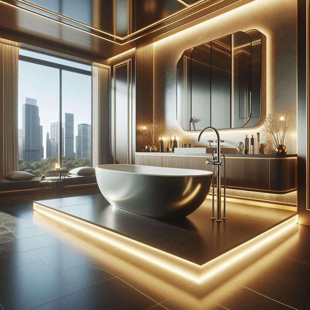Iluminação de destaque, como lustres ou pendentes, para criar uma atmosfera elegante.
