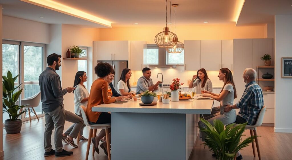Advantages of a Home with an American Kitchen 2 Convívio social em cozinha americana