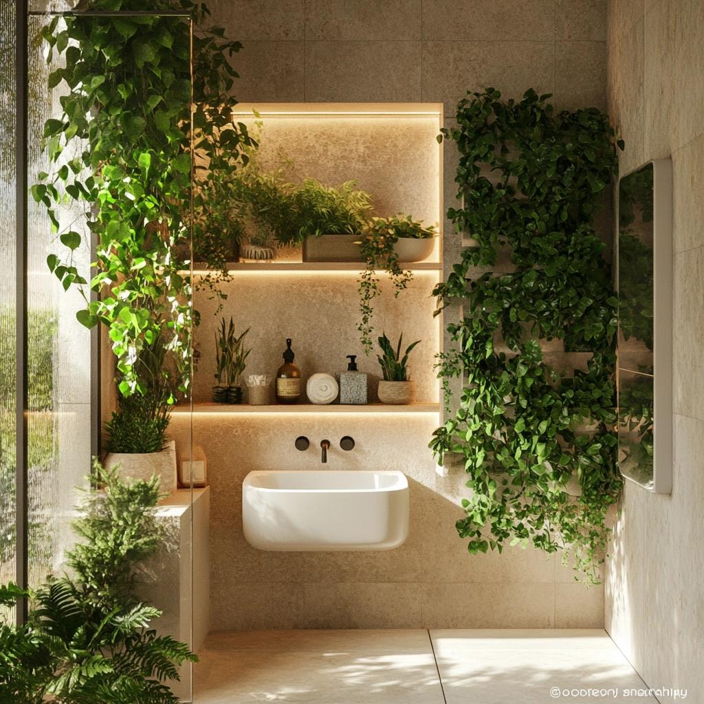 Transform Your Bathroom with Artificial Plants: Essential Tips for Amazing Decor! 4 Decoração de Banheiro com Plantas Artificiais: Dicas e Estilos