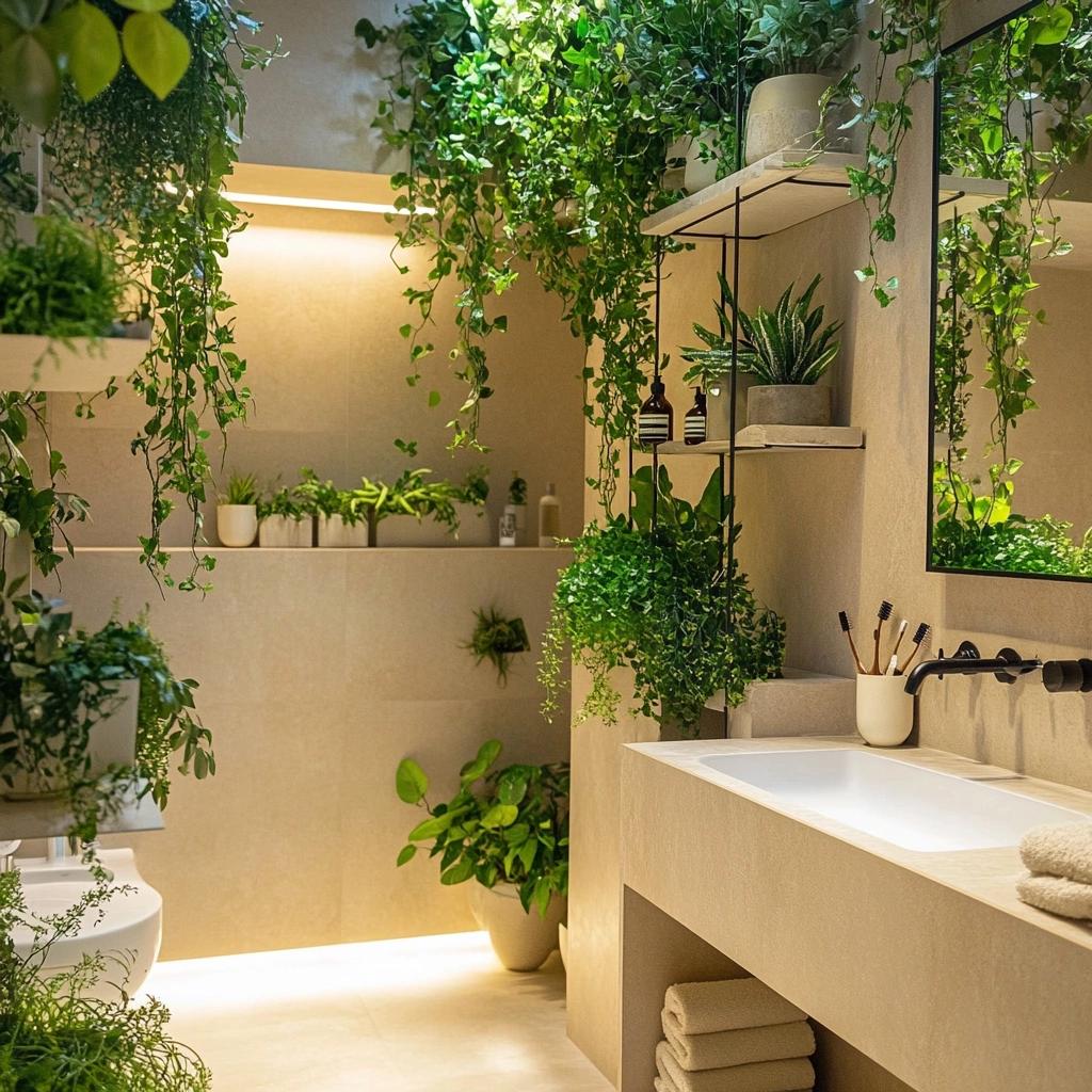 Transform Your Bathroom with Artificial Plants: Essential Tips for Amazing Decor! 6 Decoração de Banheiro com Plantas Artificiais: Dicas e Estilos