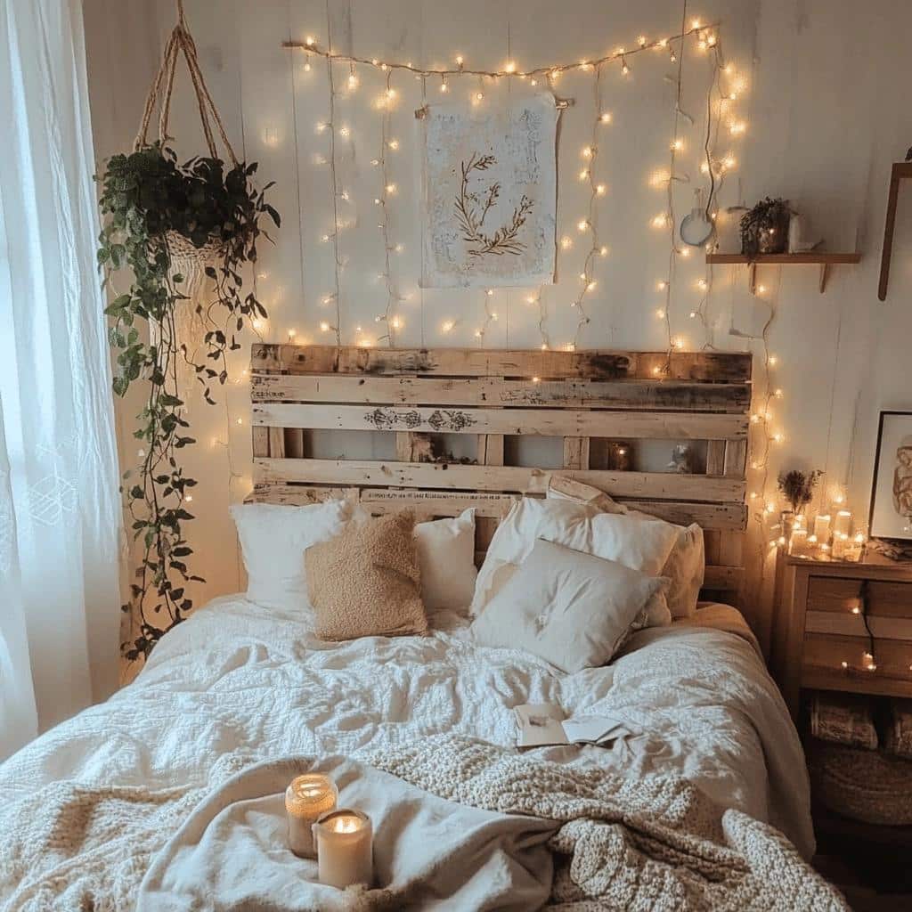 Transform Your Decor with Pallets: 48 Surprising Ideas for an Eco-Friendly Home 6 Cabeceira de pallet: 48 ideias incríveis para uma decoração ecológica