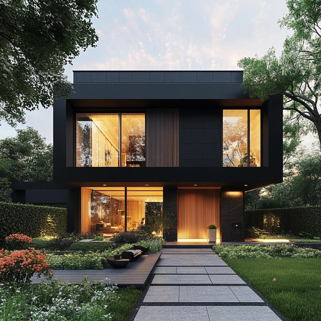 Transform Your Home with a Black Facade: Modern Style Secrets You Need to Know! 6 Casa com Fachada Preta: Estilo Moderno e Dicas Imperdíveis!