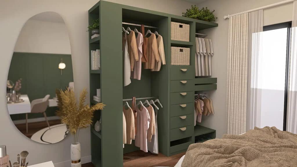 Imagem sobre a organização na decoração de apartamentos pequenos.