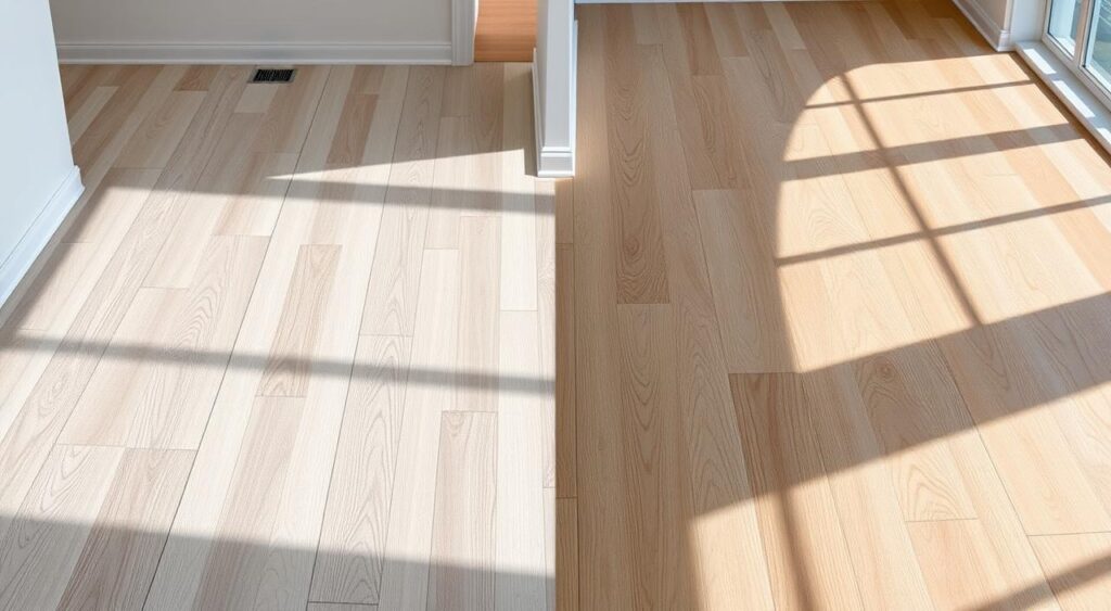VINYL FLOORING OR LAMINATE FLOORING? A COMPLETE COMPARISON FOR YOUR HOME 7 Comparação entre piso vinílico e piso laminado