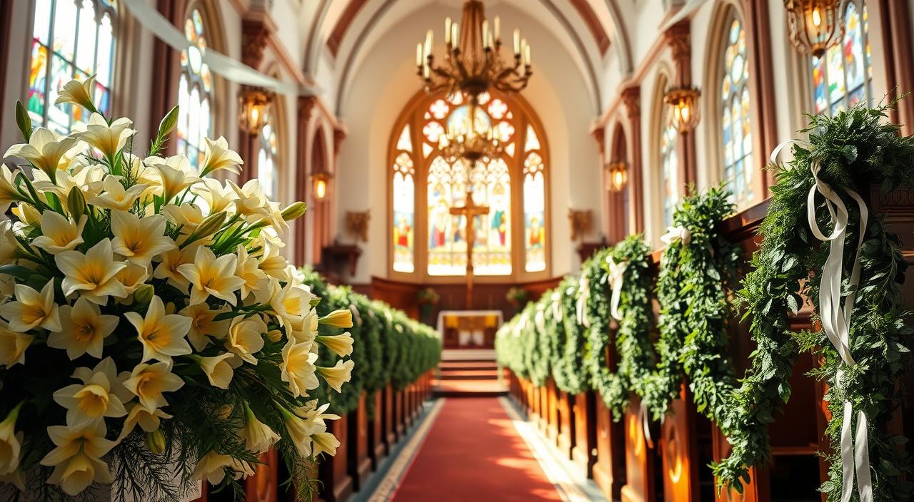 Decoração de Páscoa na Igreja