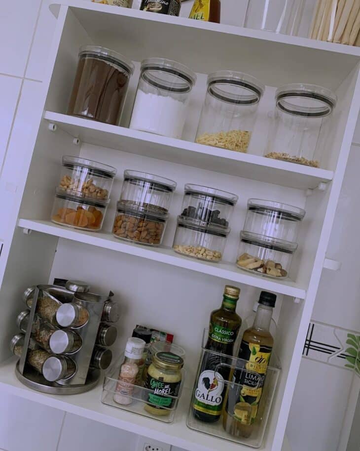 Utilização de potes herméticos