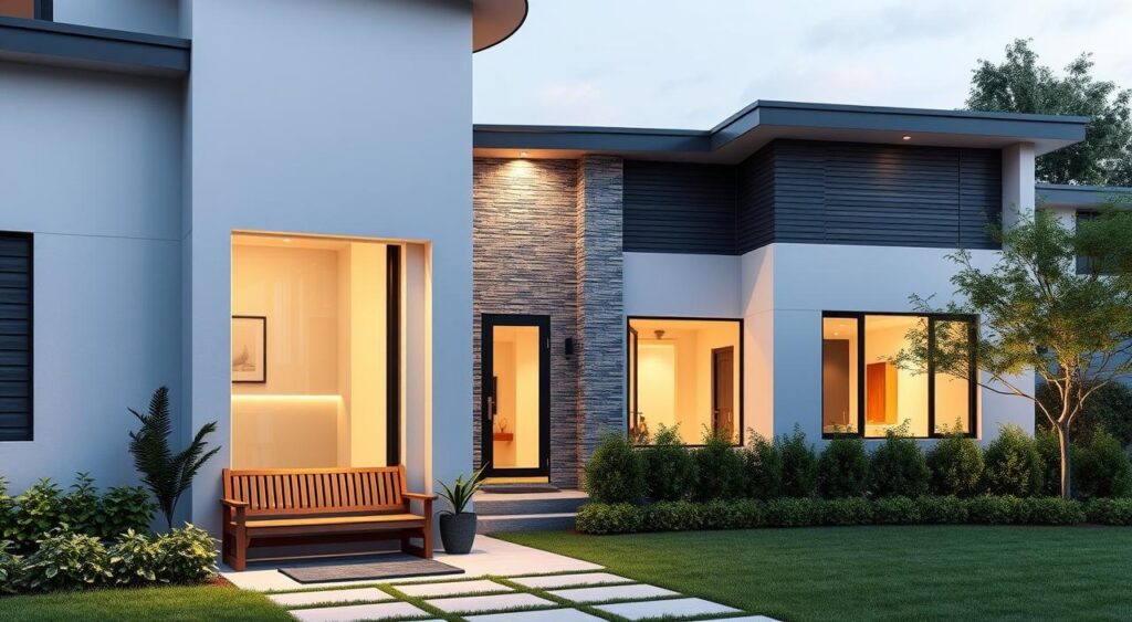 Imagem de estilos de fachadas para casas.