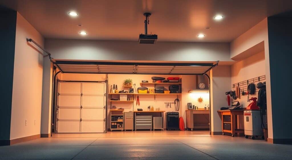 Imagem de uma iluminação de garagem.
