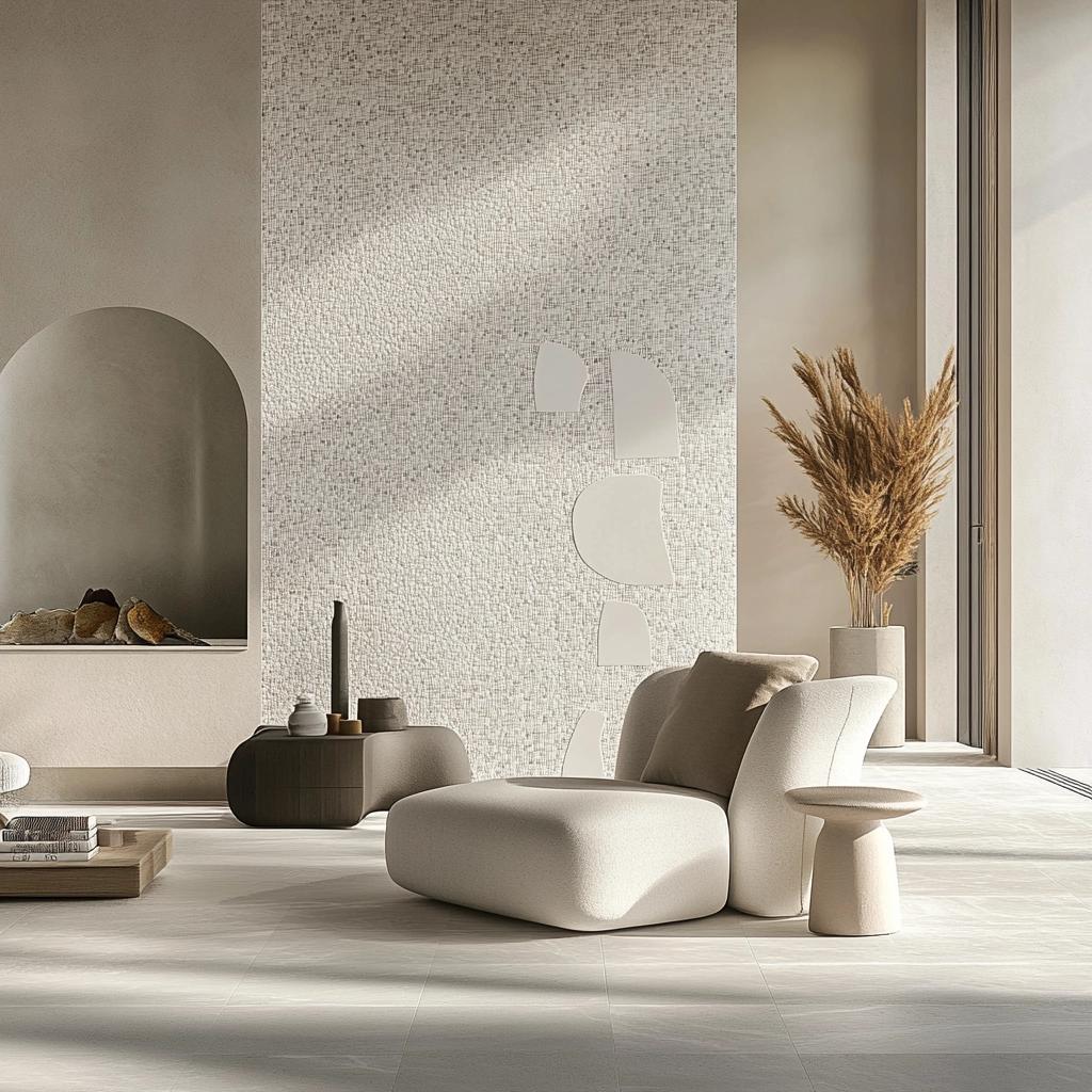 Mosaicos minimalistas: técnica tradicional e design contemporâneo