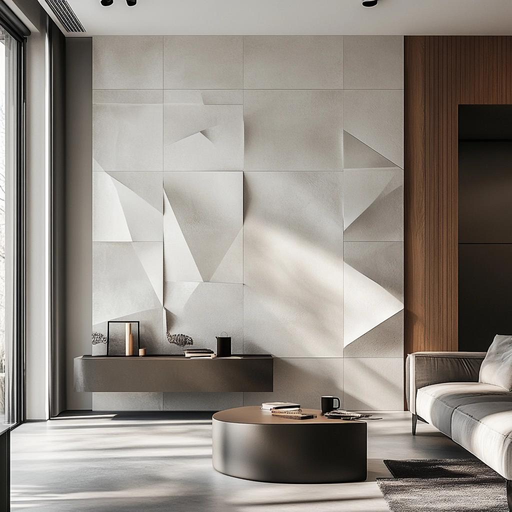 Mosaicos minimalistas: técnica tradicional e design contemporâneo