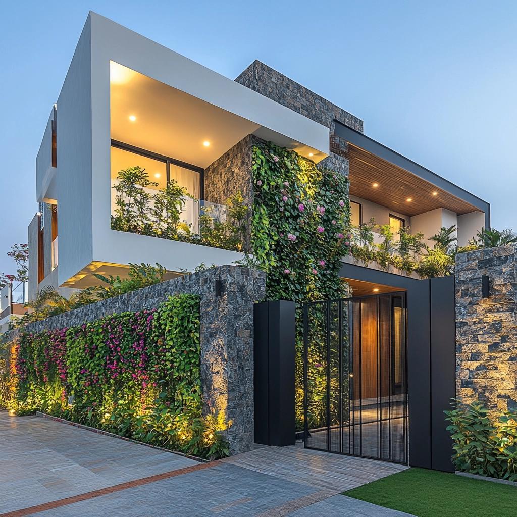 65 House Wall Ideas to Enhance Your Home's Curb Appeal 4 65 IDEIAS DE MUROS DE CASAS QUE VOCÊ PODE FAZER NA SUA