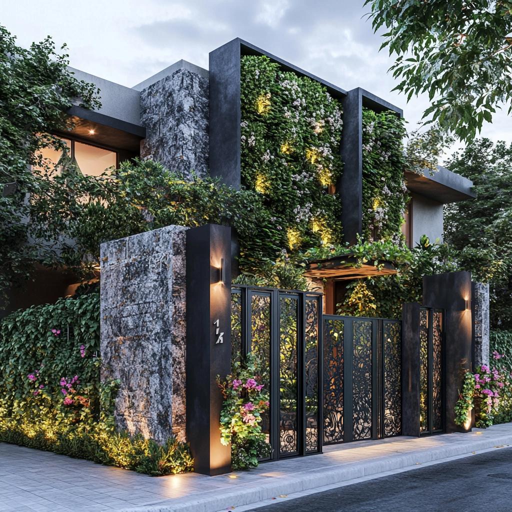 65 House Wall Ideas to Enhance Your Home's Curb Appeal 6 65 IDEIAS DE MUROS DE CASAS QUE VOCÊ PODE FAZER NA SUA