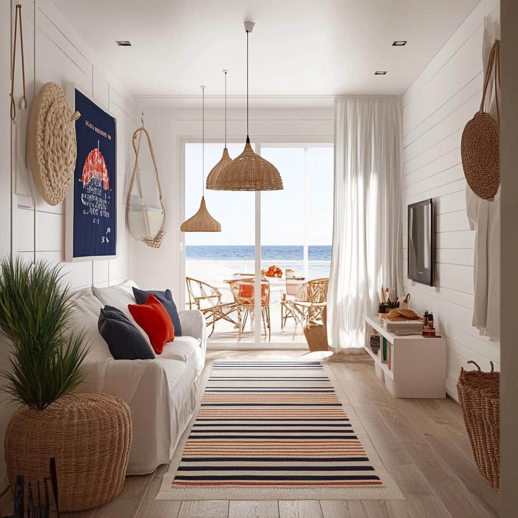 Pequeno apartamento de praia: decoração que inspira e relaxa