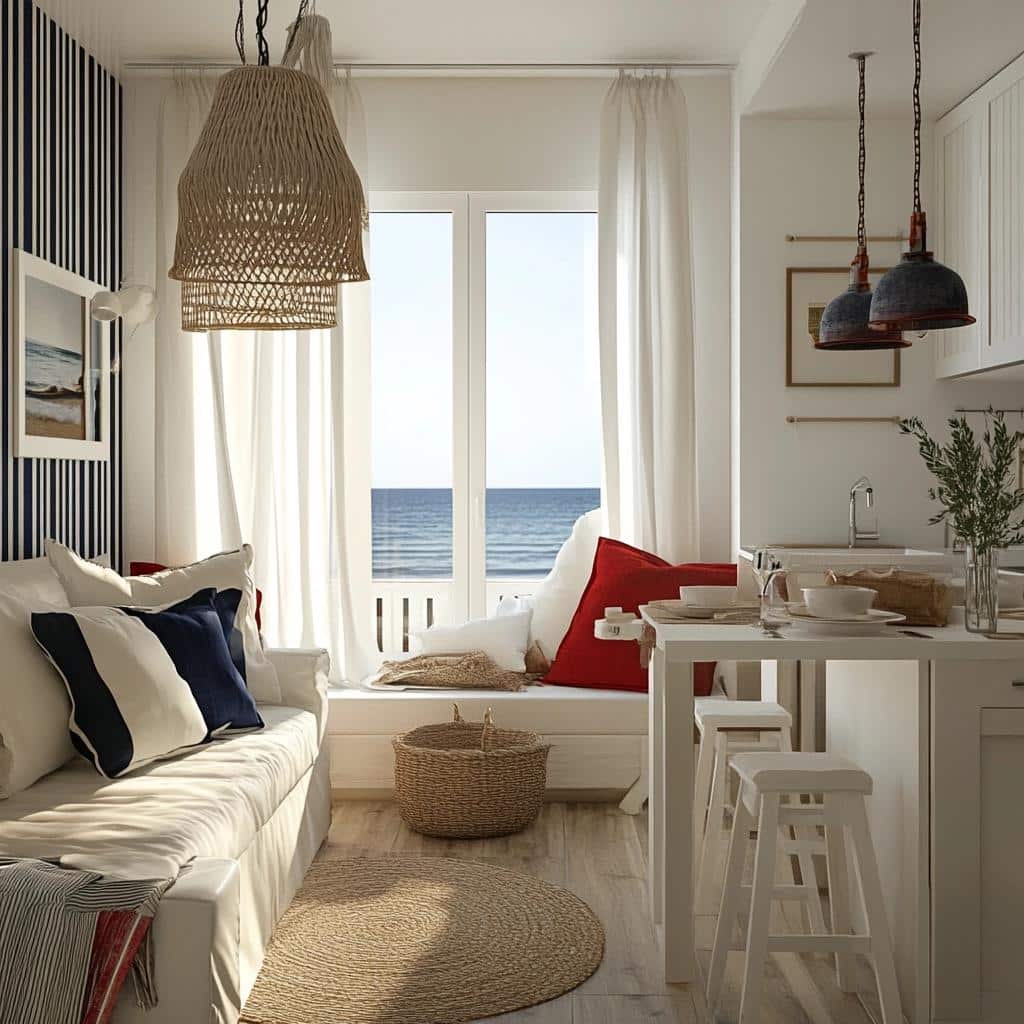 Pequeno apartamento de praia: decoração que inspira e relaxa