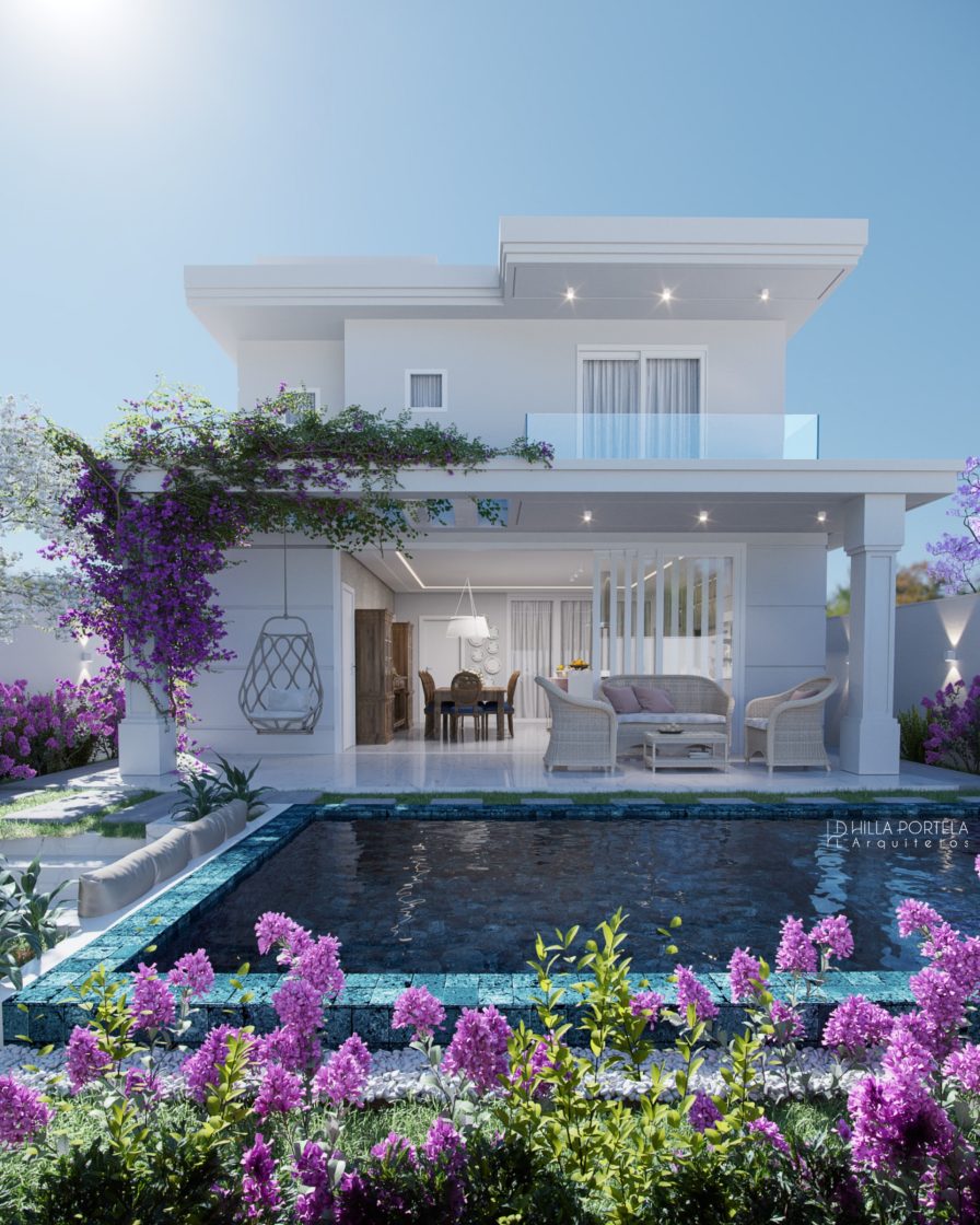 A instalação da piscina deve seguir normas e padrões de segurança (Projeto: Hilla Portela)