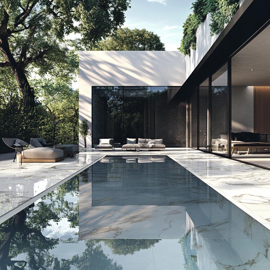 Piscinas com Porcelanato: 6 Opções de Estilo e Elegância