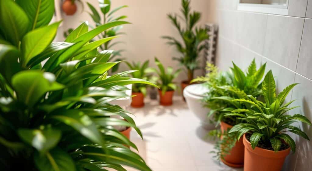 Transform Your Bathroom with Artificial Plants: Essential Tips for Amazing Decor! 2 Plantas artificiais para banheiro pequeno.