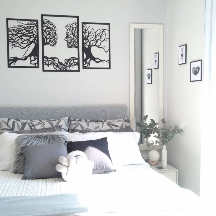 60 Ideas for Couples' Bedroom Wall Art That Will Transform the Room into a Love Retreat! 2 Foto de quadros para quarto de casal 5 - 5