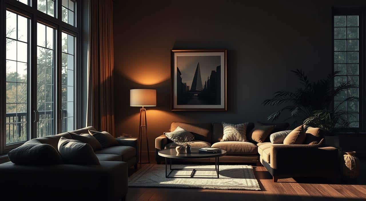 Transform Your Dark Living Room with These Little-Known Tips! 3 Sala de estar escura.