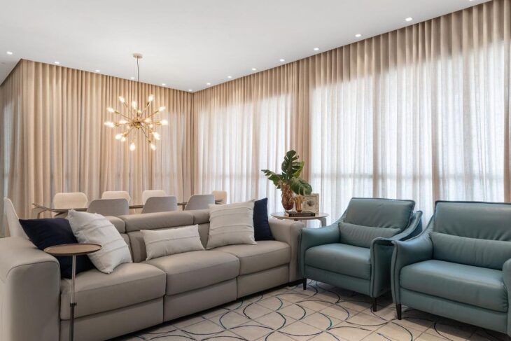 Salas de luxo são perfeitas para um ambiente elegante.