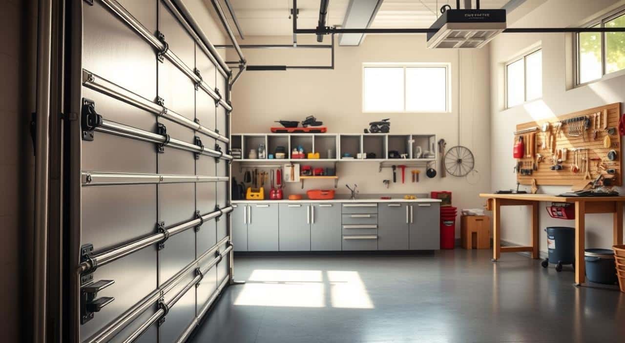 Imagem de uma garagem com foco na segurança.