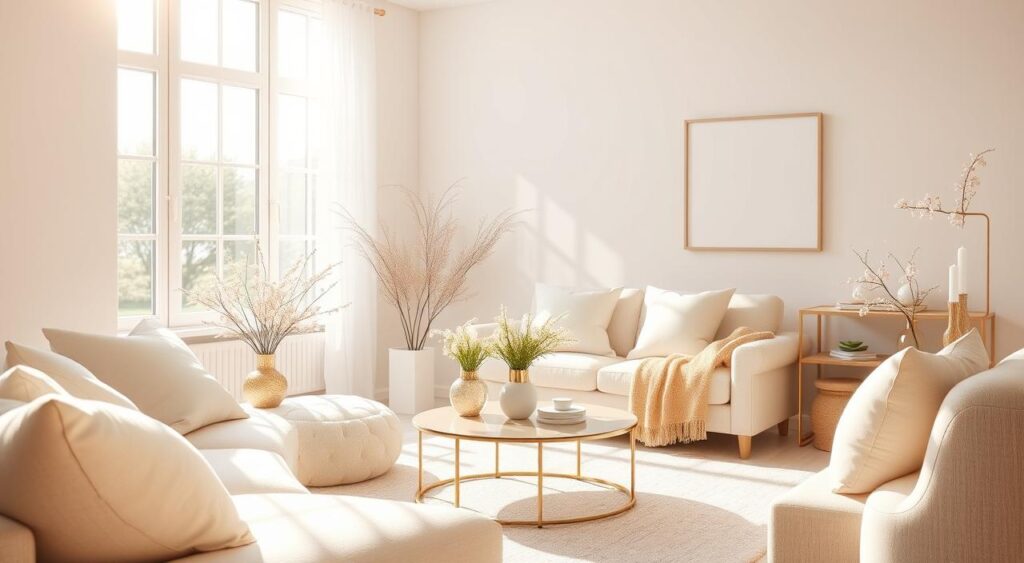 Tendências de decoração minimalista para a Páscoa.