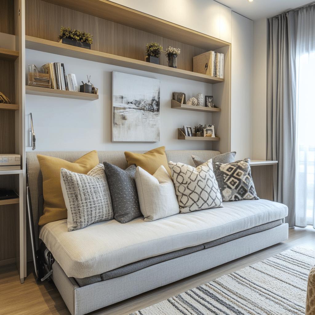 15 Stylish Office Guest Room Ideas to Inspire You 6 15 Ideias Estilosas para Combinar Escritório e Quarto de Hóspedes